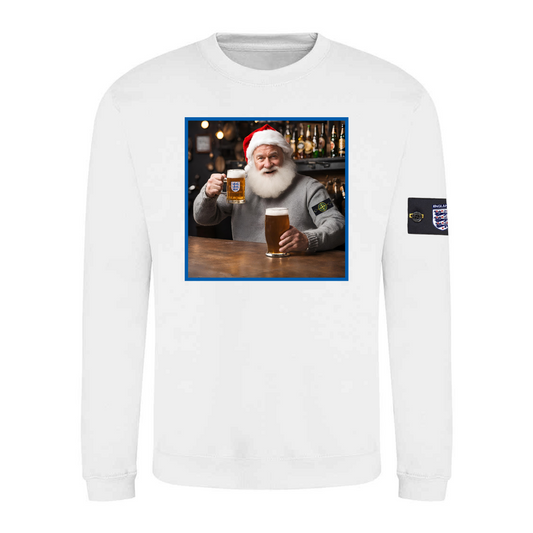 England Santa Christmas Jumper - Get The Badge In - Adults