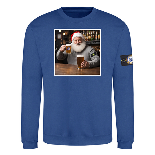 Chelsea Santa Christmas Jumper - Get The Badge In - Adults