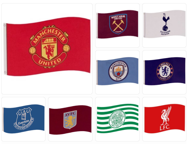 Football Team Supportesrs Flags 5x3ft