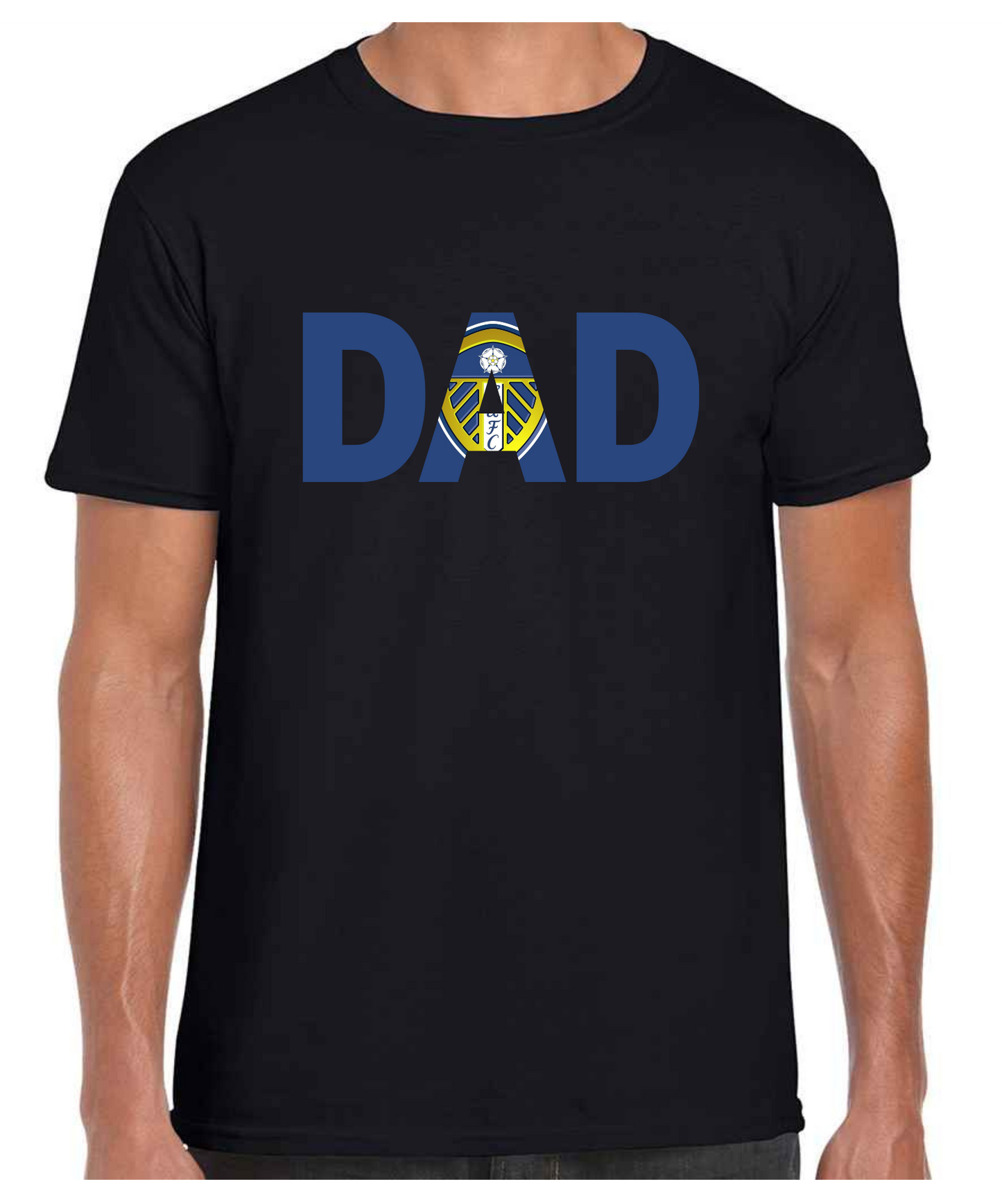 Leeds United - Dad T Shirt (White/Black/Grey)