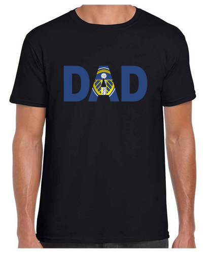 Leeds United - Dad T Shirt (White/Black/Grey)