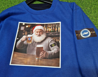 Brighton Santa Christmas Jumper - Get The Badge In - Adults