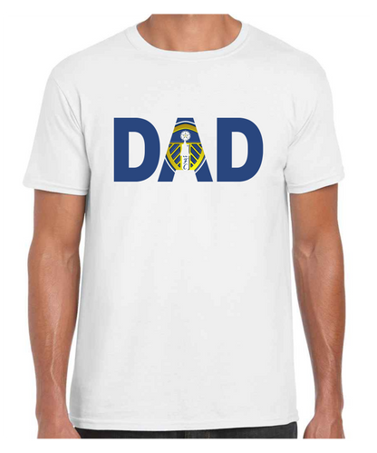 Leeds United - Dad T Shirt (White/Black/Grey)