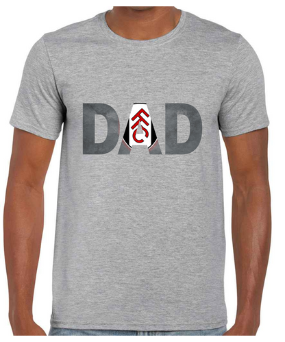 Fulham - Dad T Shirt (White/Black/Grey)