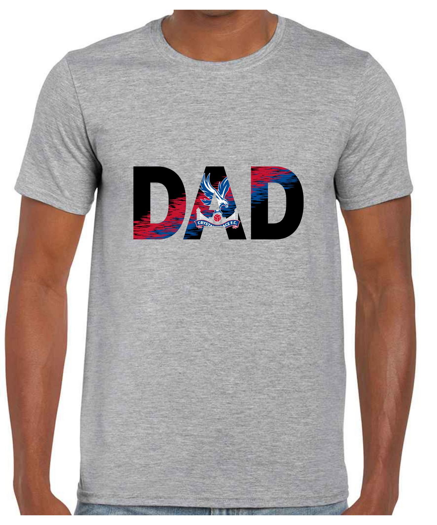 Crystal Palace - Dad T Shirt (White/Black/Grey)