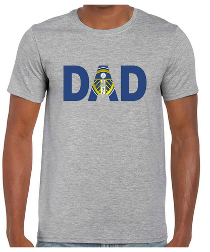 Leeds United - Dad T Shirt (White/Black/Grey)