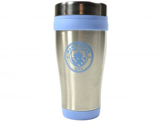 MAN CITY EXECUTIVE HANDLELESS METALLIC TRAVEL MUG