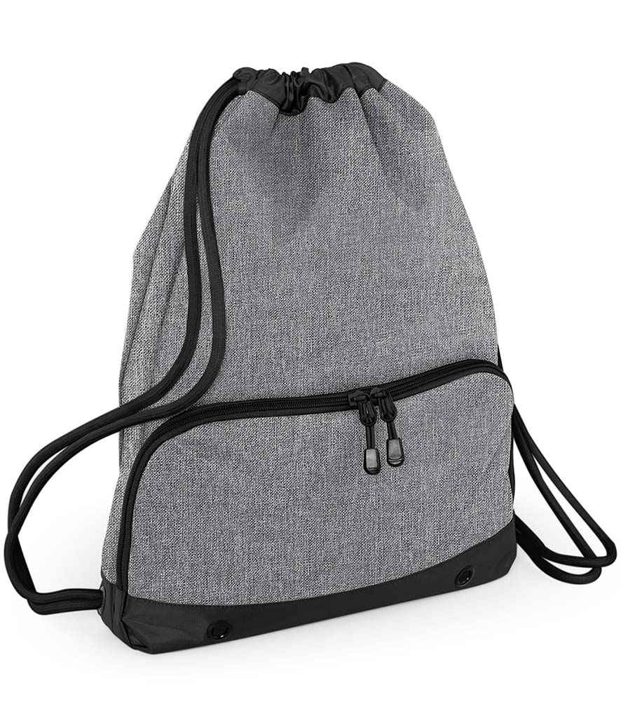 BagBase Athletic leisure Gym sack with zip compartment.