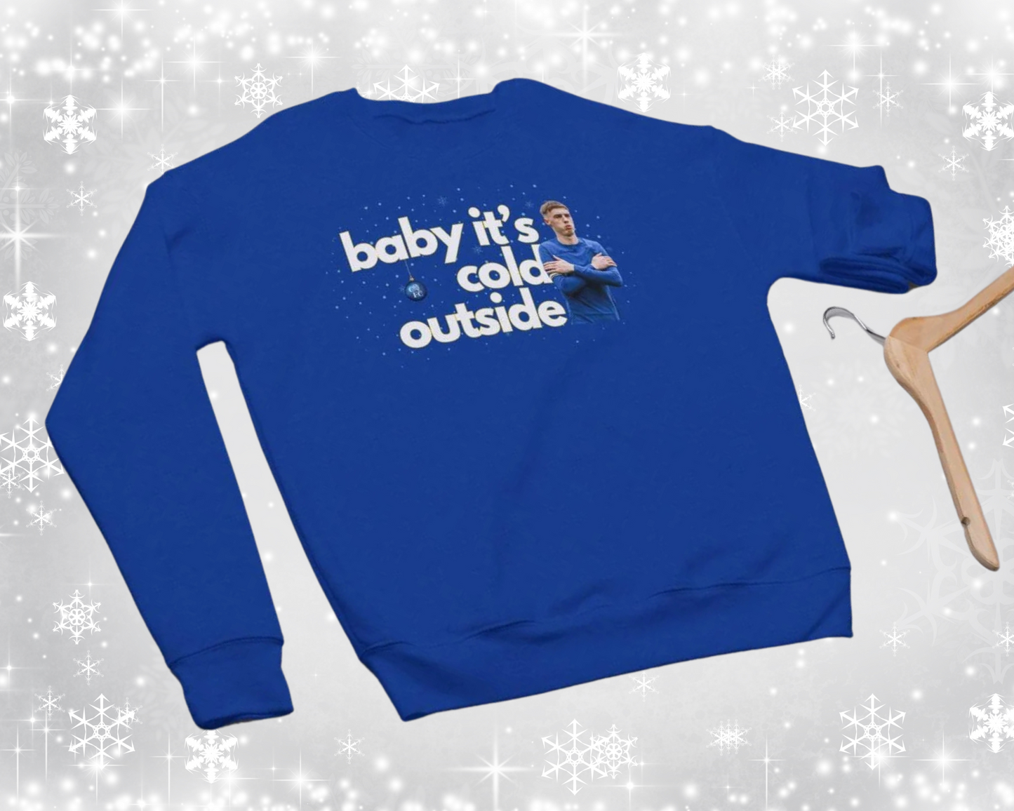 Baby It's Cold Outside - Cole Palmer Chelsea Christmas Jumper - Kids - Football Xmas Sweater