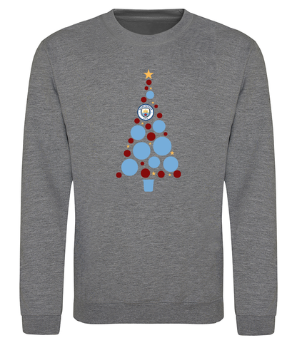 Man City Football Christmas Jumper - Adults