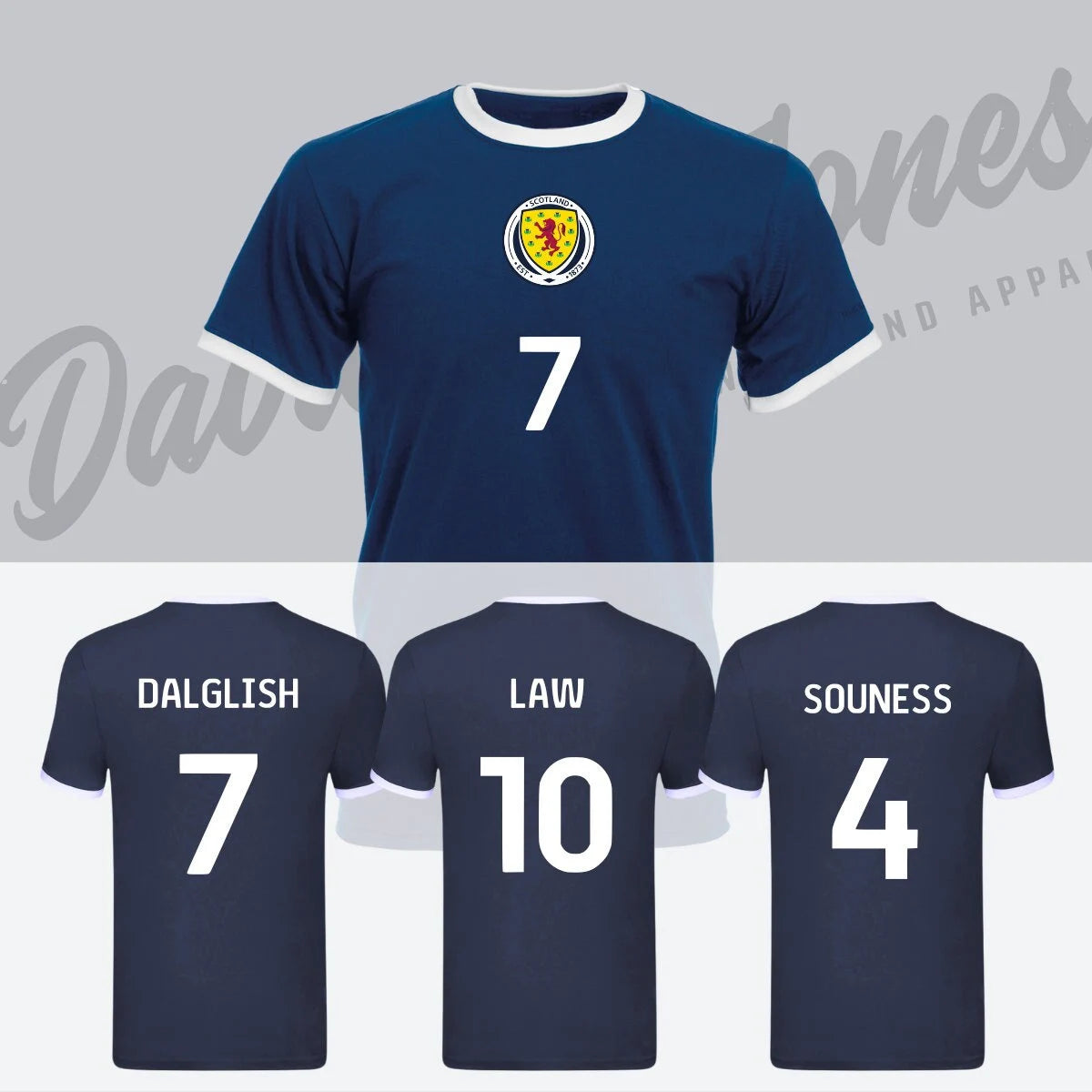 Scotland Retro Design Football T-shirts - Classic Design - Adults - World Cup - Euro 24