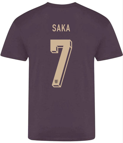 England Away Euros Supporters Tee - Adults- Add name + number personalisation Euro 24