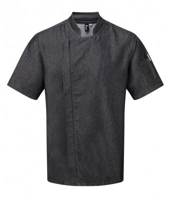 Premier Workwear Short Sleeve Zipped Chef's Jacket