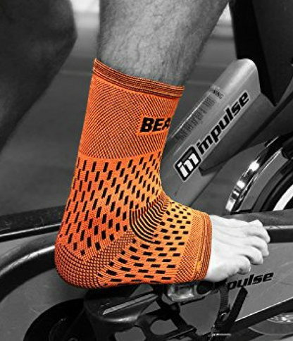 BAMBOO ANKLE COMPRESSION SUPPORT SLEEVE FOR ACHILLES TENDON & ANKLE SPRAINS - BAMBOO