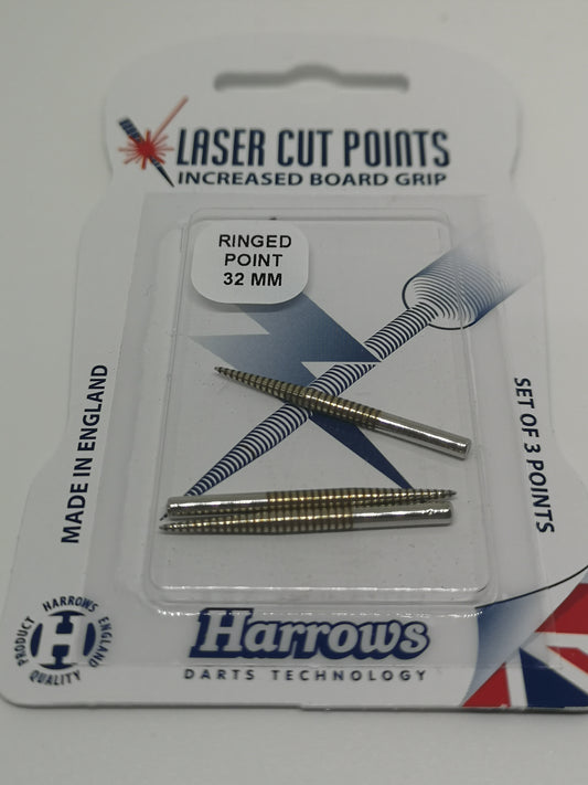 Harrows replacement Darts Points Laser cut ringed 32mm