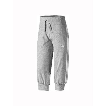 Adidas ladies ESS grey 3/4 length tracksuit bottoms