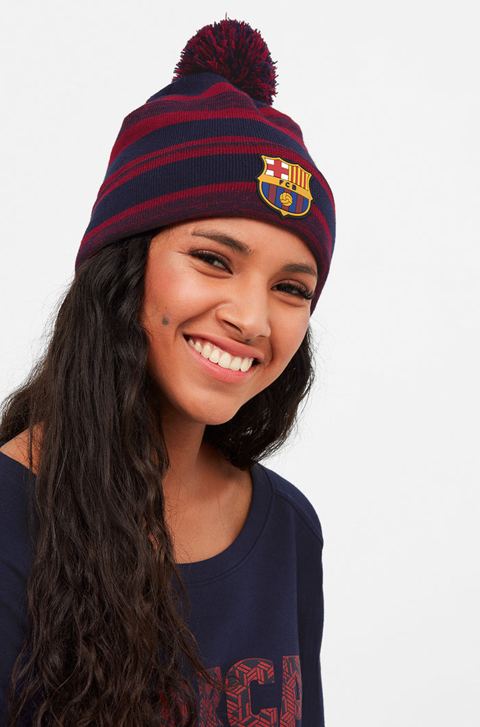 Barcelona FC knit bobble hat