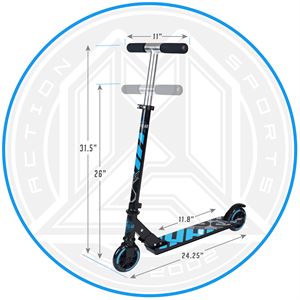 MADD GEAR CARVE 100 SCOOTER - BLACK / BLUE